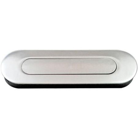 JAKO Jako 155 mm Oval Flush Pull with Spring Loaded Cover; Satin US32D - 630 Stainless Steel WFH114